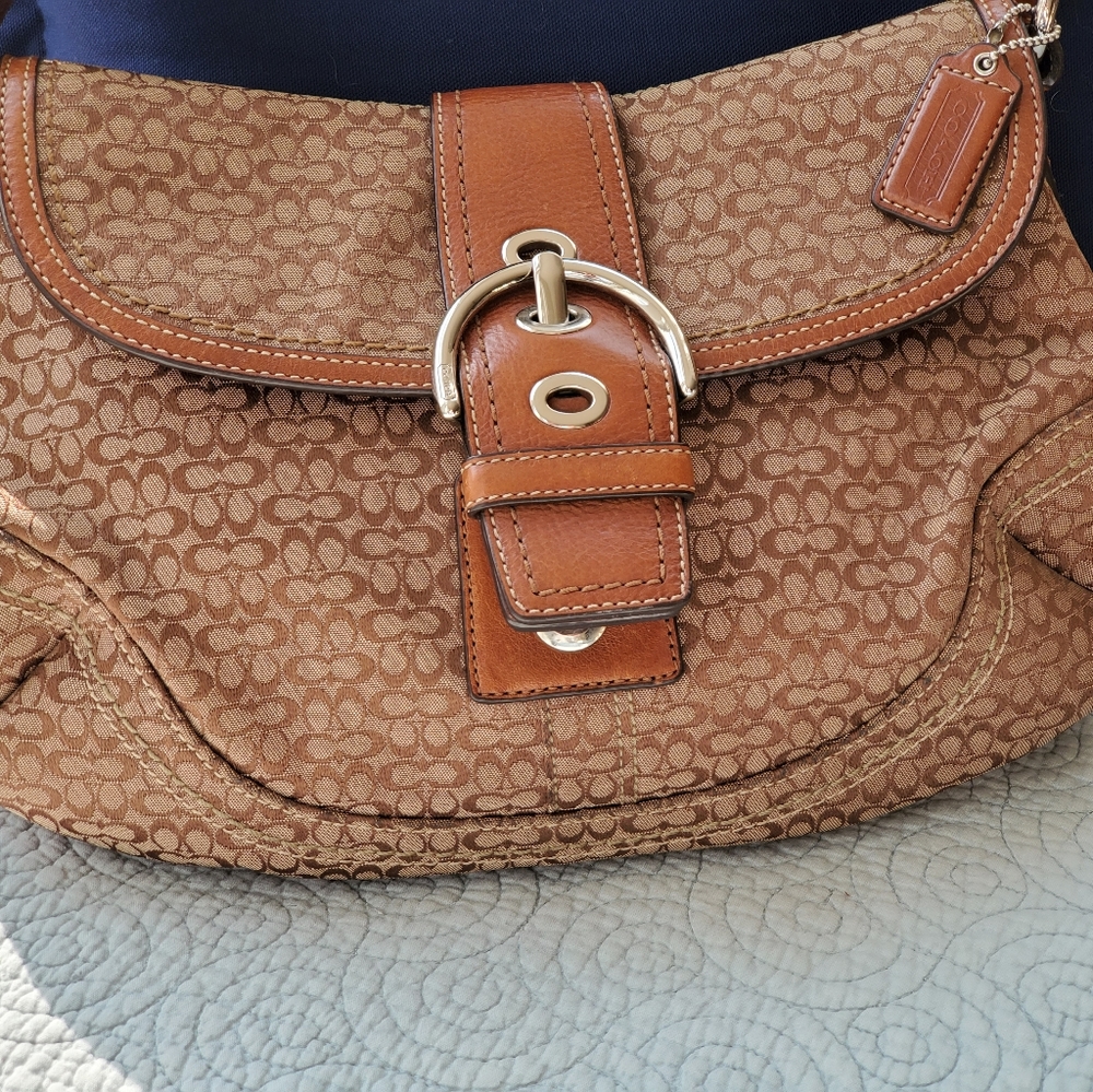 Authentic coach bag. Tan and Brown.